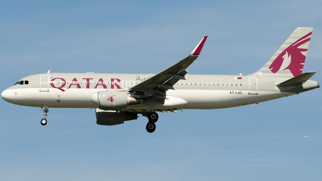 A7-LAG:Airbus A320-200:Qatar Airways